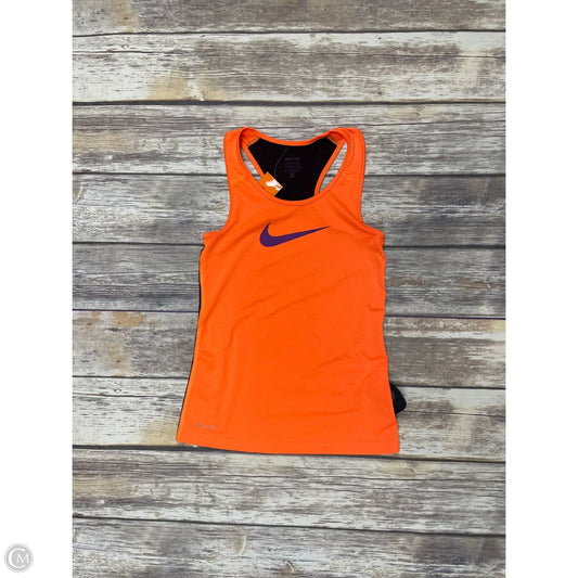 Athletic Tank Top By Nike In Orange, Size: Xs