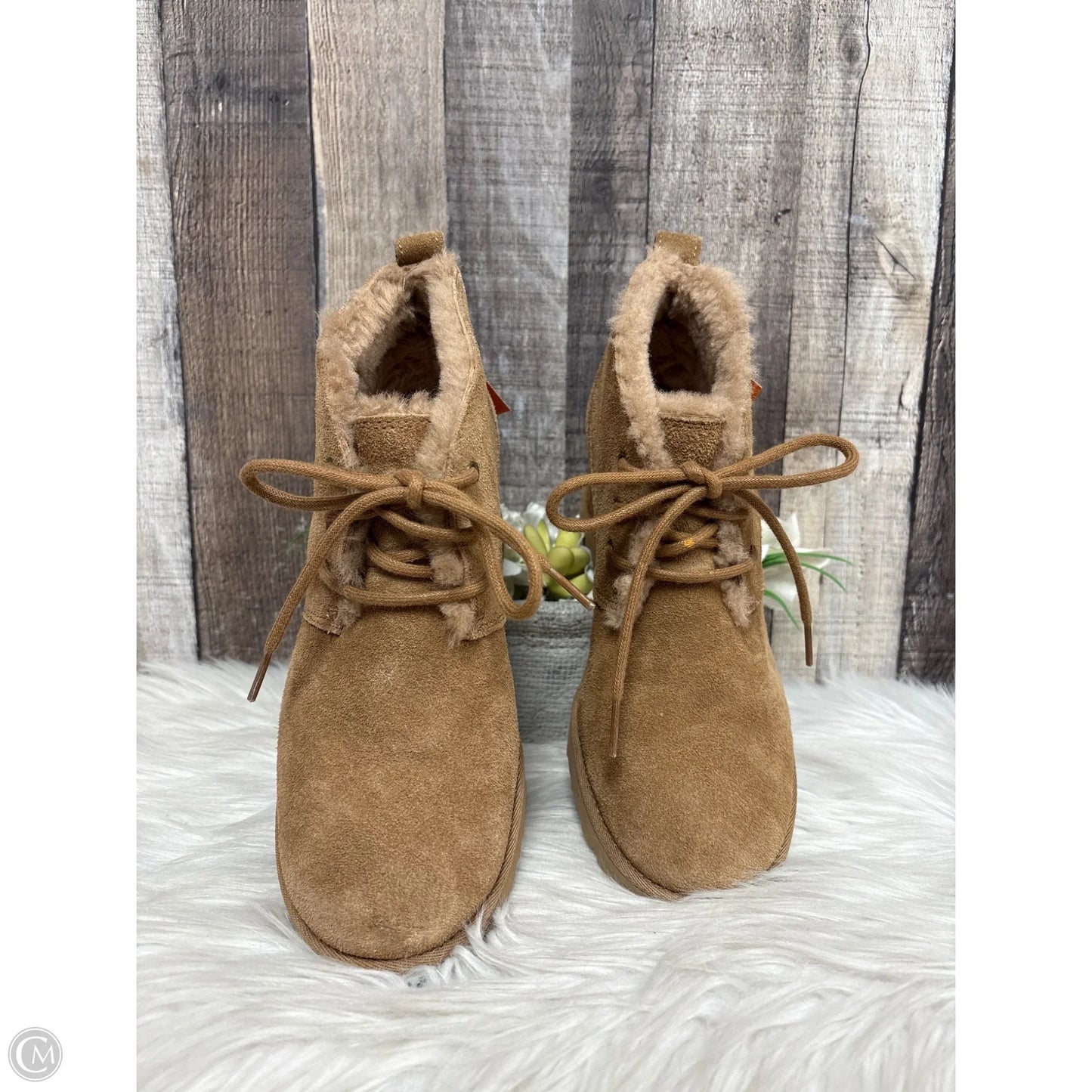 Boots Designer By Ugg In Brown, Size: 7