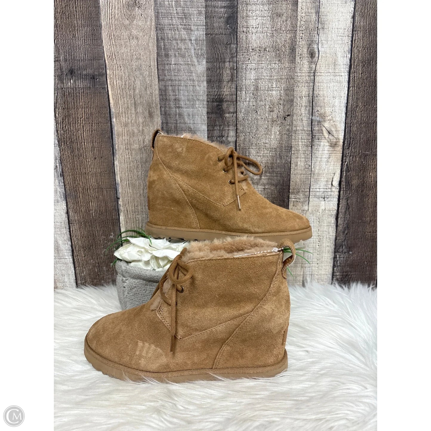 Boots Designer By Ugg In Brown, Size: 7