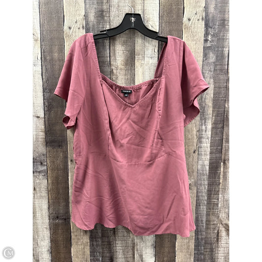 Top Short Sleeve By Torrid In Maroon, Size: 2x