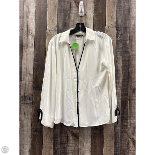 Top Long Sleeve By Zara In White, Size: Xs