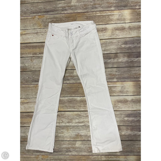 Jeans Flared By Hudson In White Denim, Size: 4