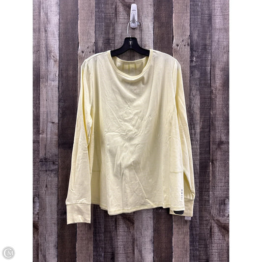 Top Long Sleeve By Talbots In Yellow, Size: 2x