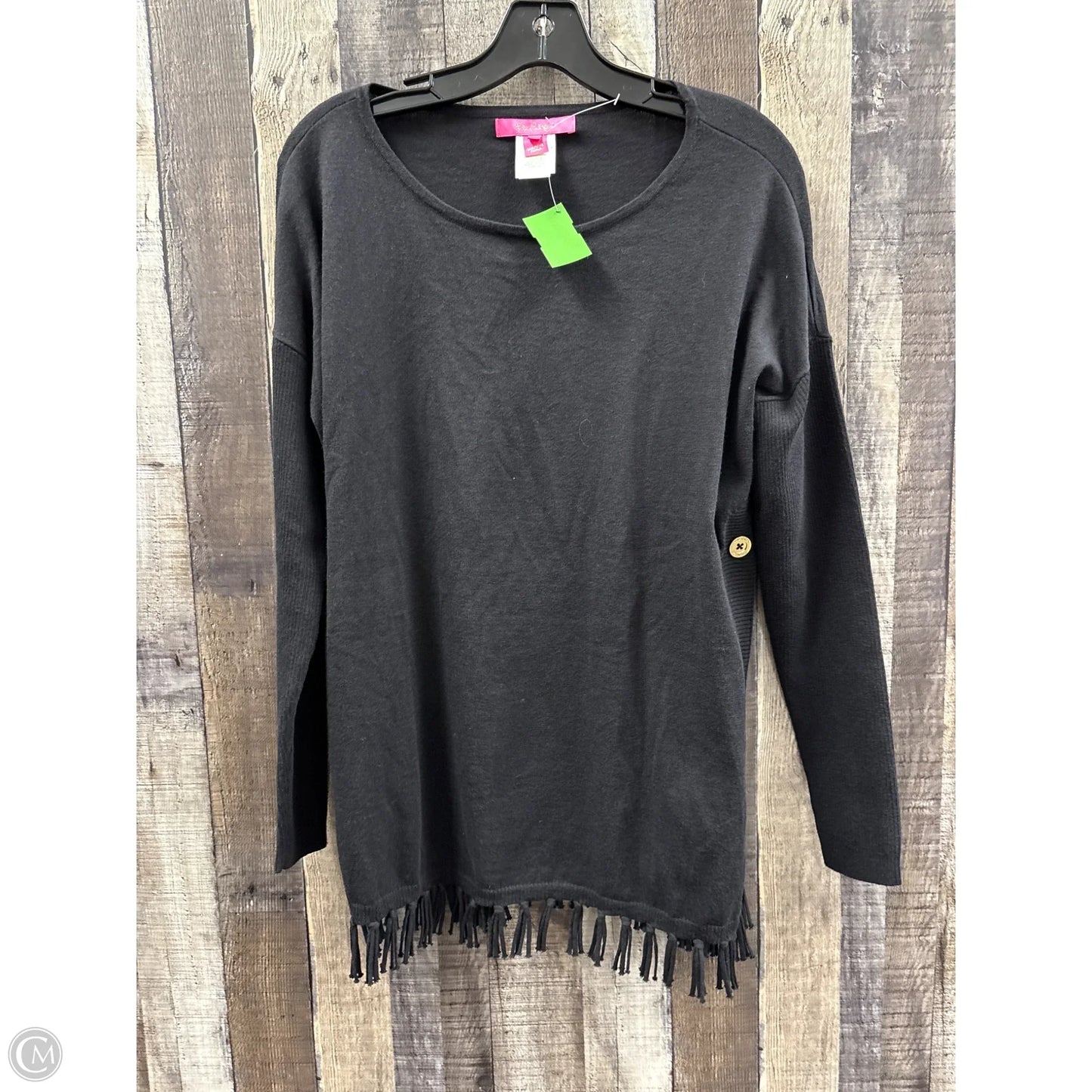 Top Long Sleeve Designer By Lilly Pulitzer In Black, Size: S