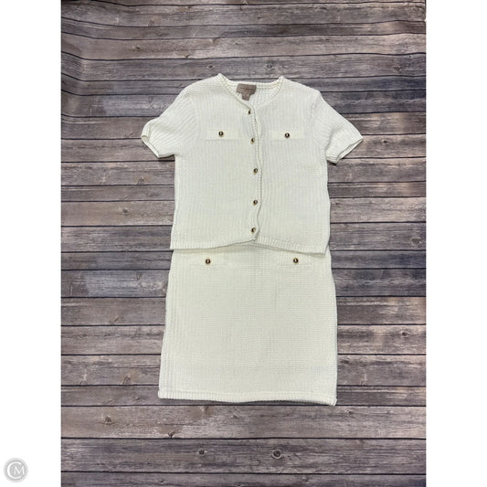 Skirt Set 2pc By French Connection In Gold & White, Size: M