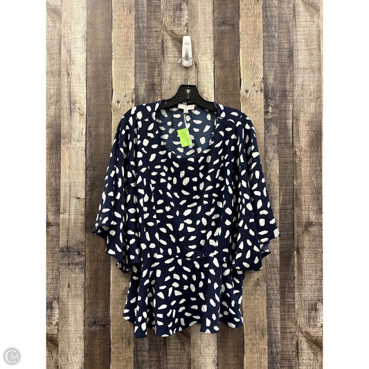 Top Long Sleeve By Umgee In Polkadot Pattern, Size: Xl
