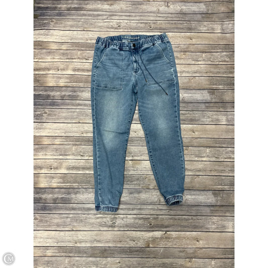 Jeans Straight By American Eagle In Blue Denim, Size: 16