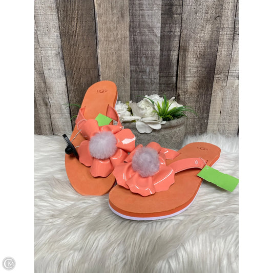 Sandals Designer By Ugg In Pink, Size: 12