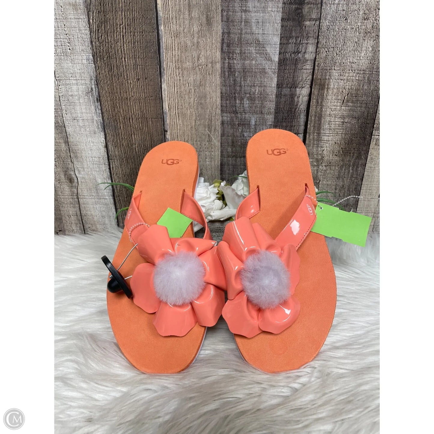 Sandals Designer By Ugg In Pink, Size: 12