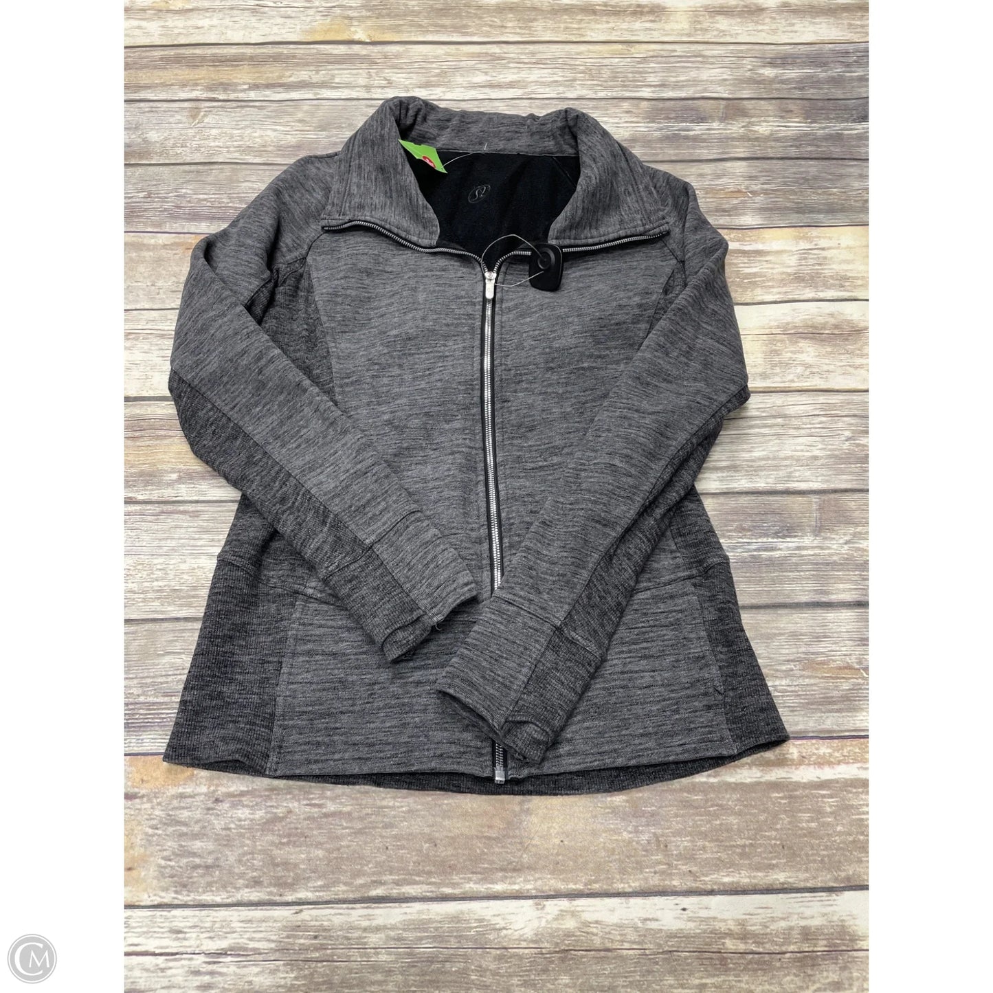 Athletic Jacket By Lululemon In Grey, Size: 12