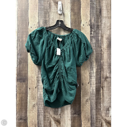 Top Short Sleeve By Loft In Green, Size: S