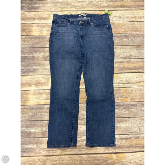 Jeans Straight By Levis In Blue Denim, Size: 16