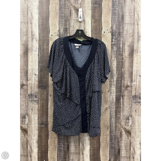 Top Short Sleeve By Cj Banks In Polkadot Pattern, Size: 2x