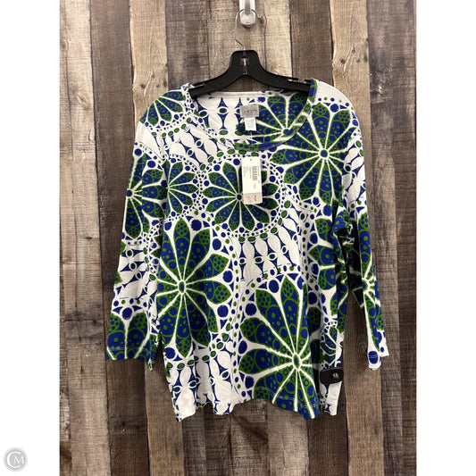 Top Long Sleeve By Chicos In Multi-colored, Size: Xl