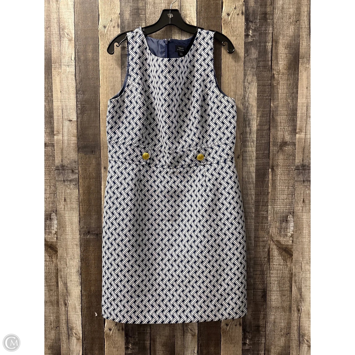 Dress Casual Midi By Tahari In Blue, Size: 14