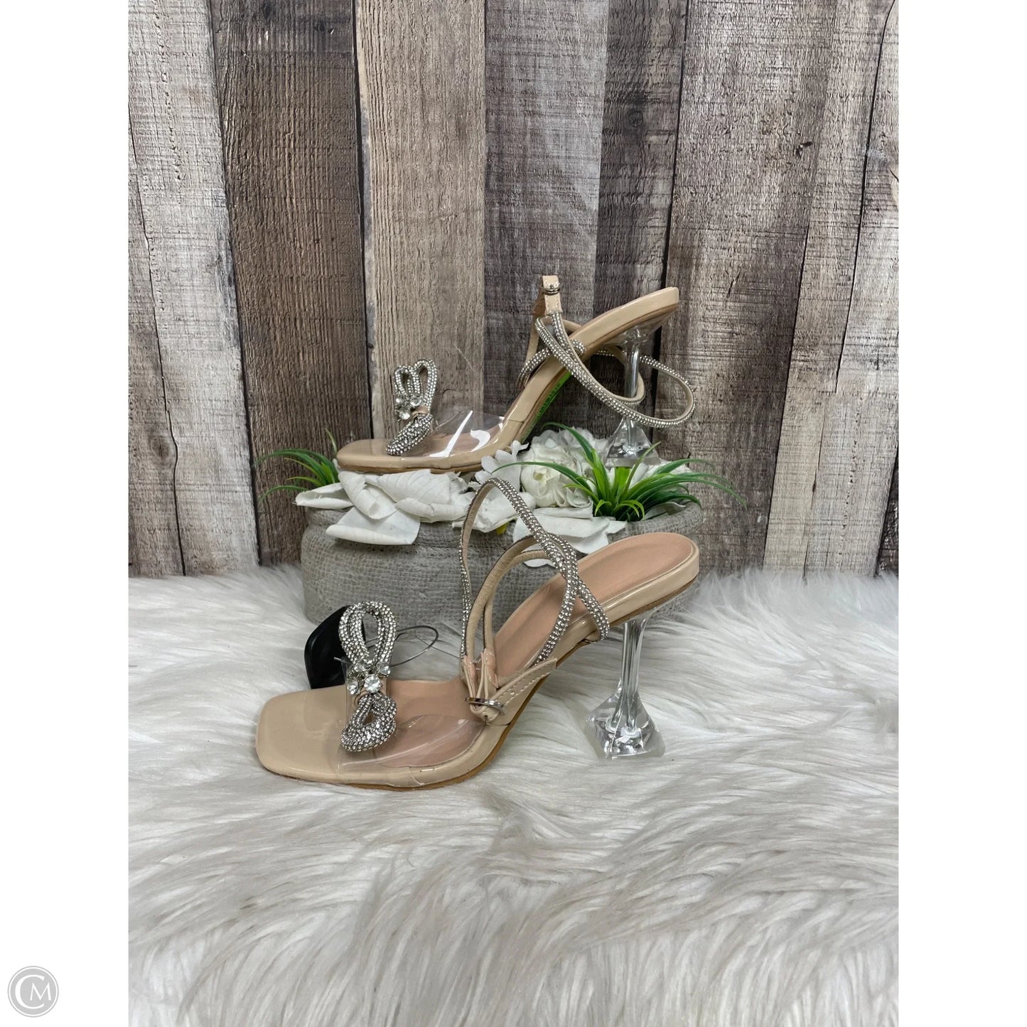 Shoes Heels Kitten By Cme In Tan, Size: 8