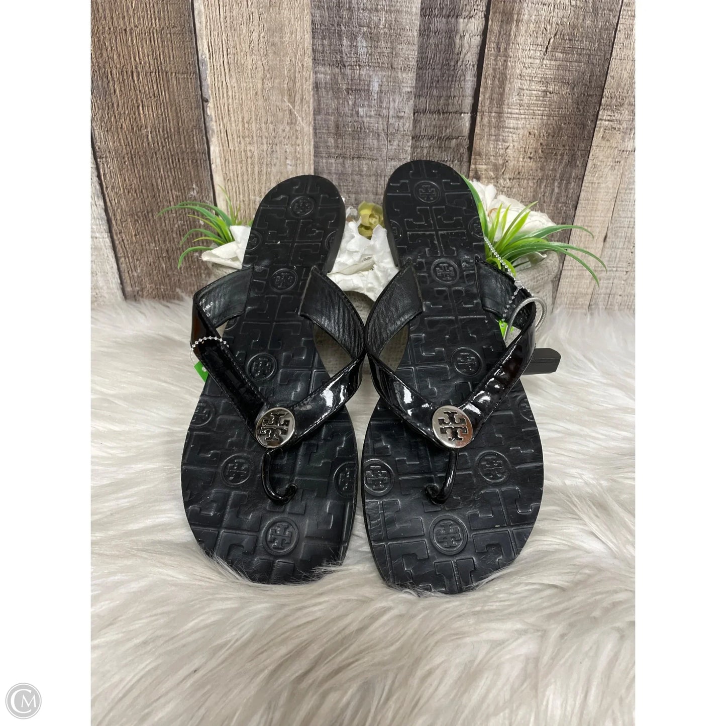 Sandals Designer By Tory Burch In Black, Size: 8