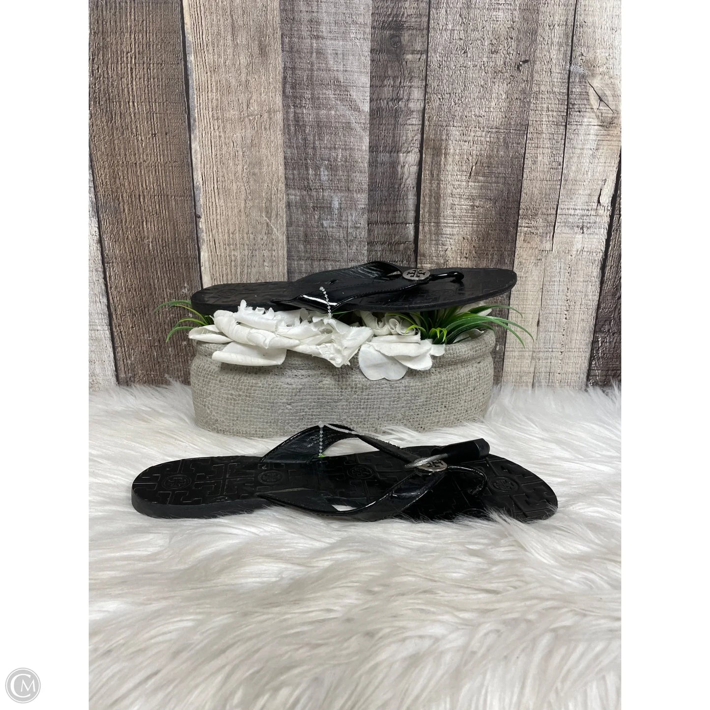 Sandals Designer By Tory Burch In Black, Size: 8