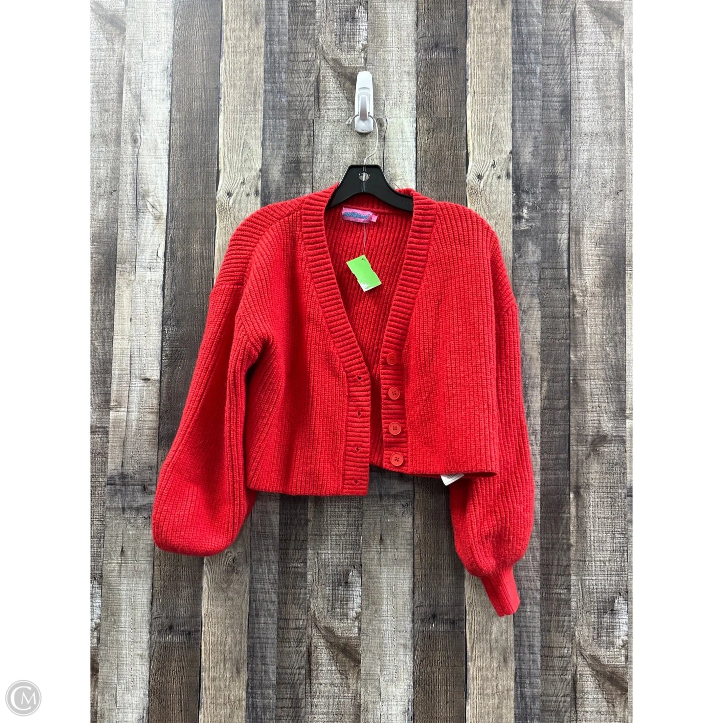Sweater Cardigan By Edikted In Red, Size: S