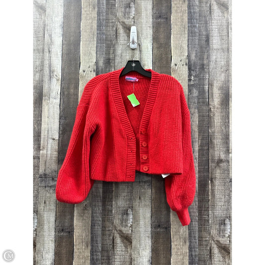 Sweater Cardigan By Edikted In Red, Size: S