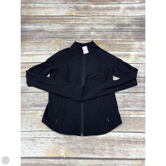 Athletic Top Long Sleeve Collar By Athleta In Black, Size: S