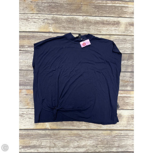 Top Short Sleeve By Eileen Fisher In Navy, Size: Xs