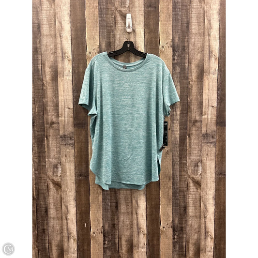 Athletic Top Short Sleeve By Skechers In Blue, Size: 3x