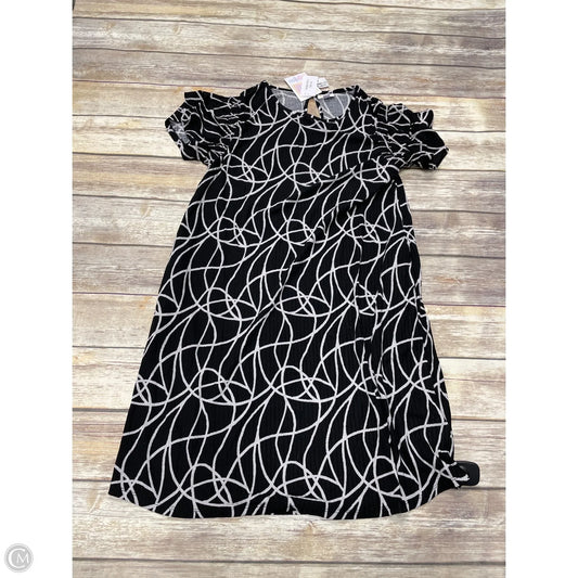 Dress Casual Midi By Lularoe In Black & White, Size: L