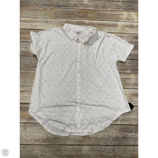 Top Short Sleeve By Lularoe In Multi-colored, Size: L