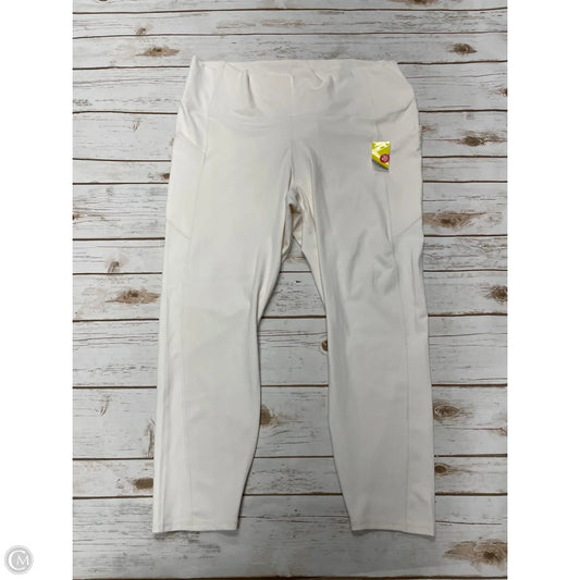 Pants Leggings By Fabletics In Cream, Size: 3x