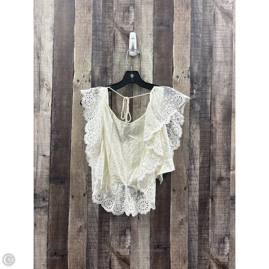 Top Short Sleeve By Altard State In Ivory, Size: L