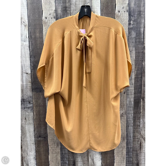 Top Short Sleeve By Shein In Brown, Size: Xl
