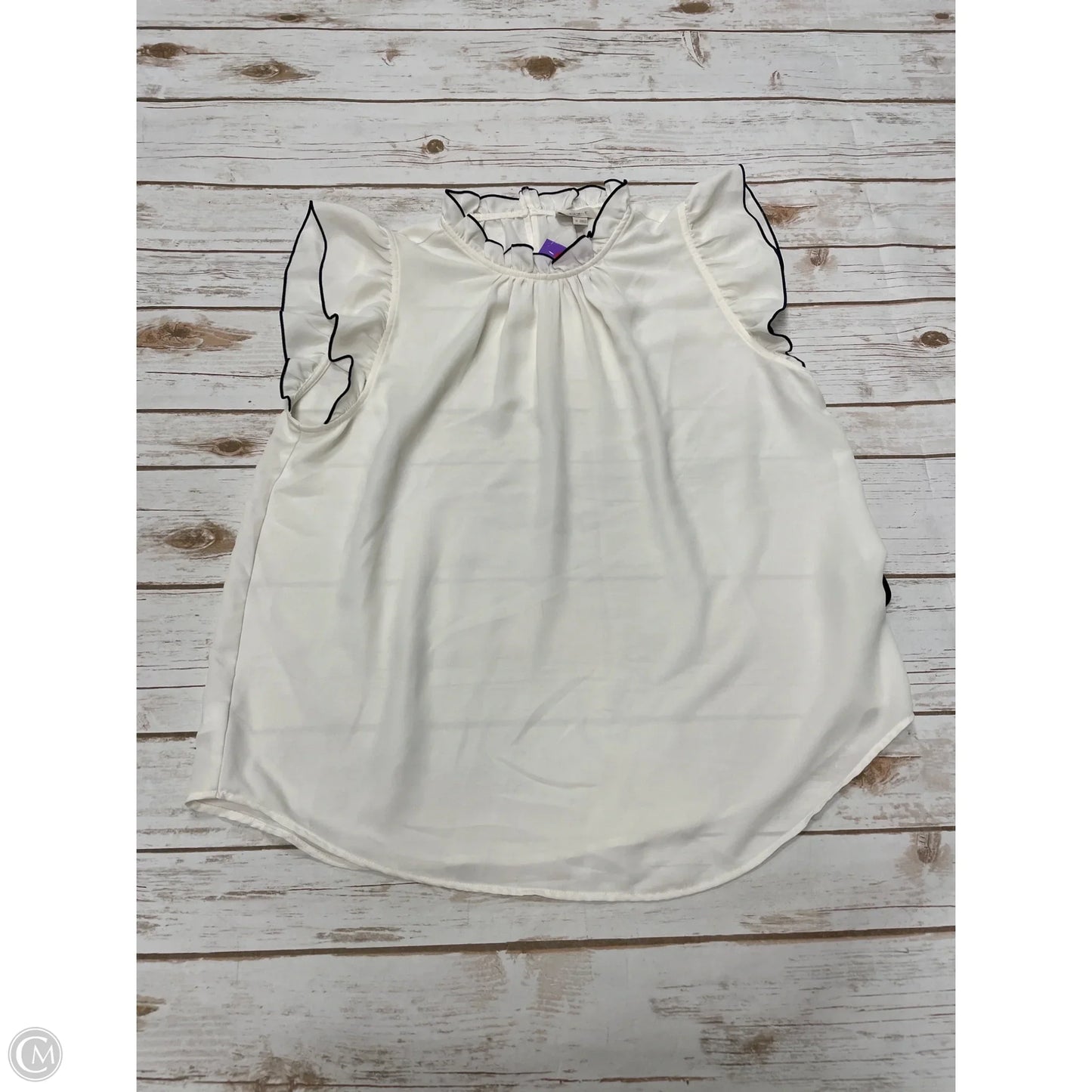 Top Sleeveless By Loft In White, Size: M