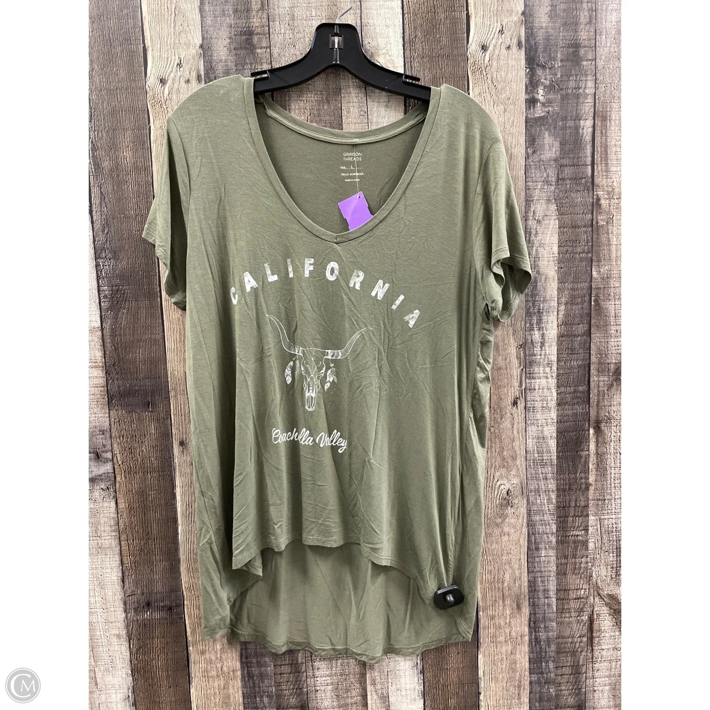 Top Short Sleeve By Grayson Threads In Green, Size: L