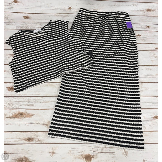 Skirt Set 2pc By Gilli In Black & White, Size: L