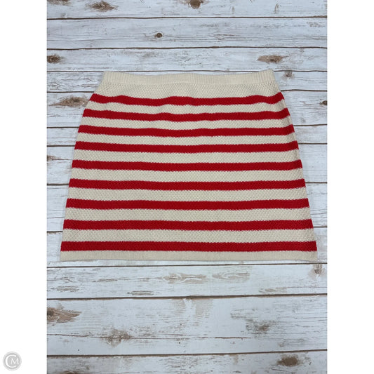 Skirt Midi By A New Day In Striped Pattern, Size: Xxl
