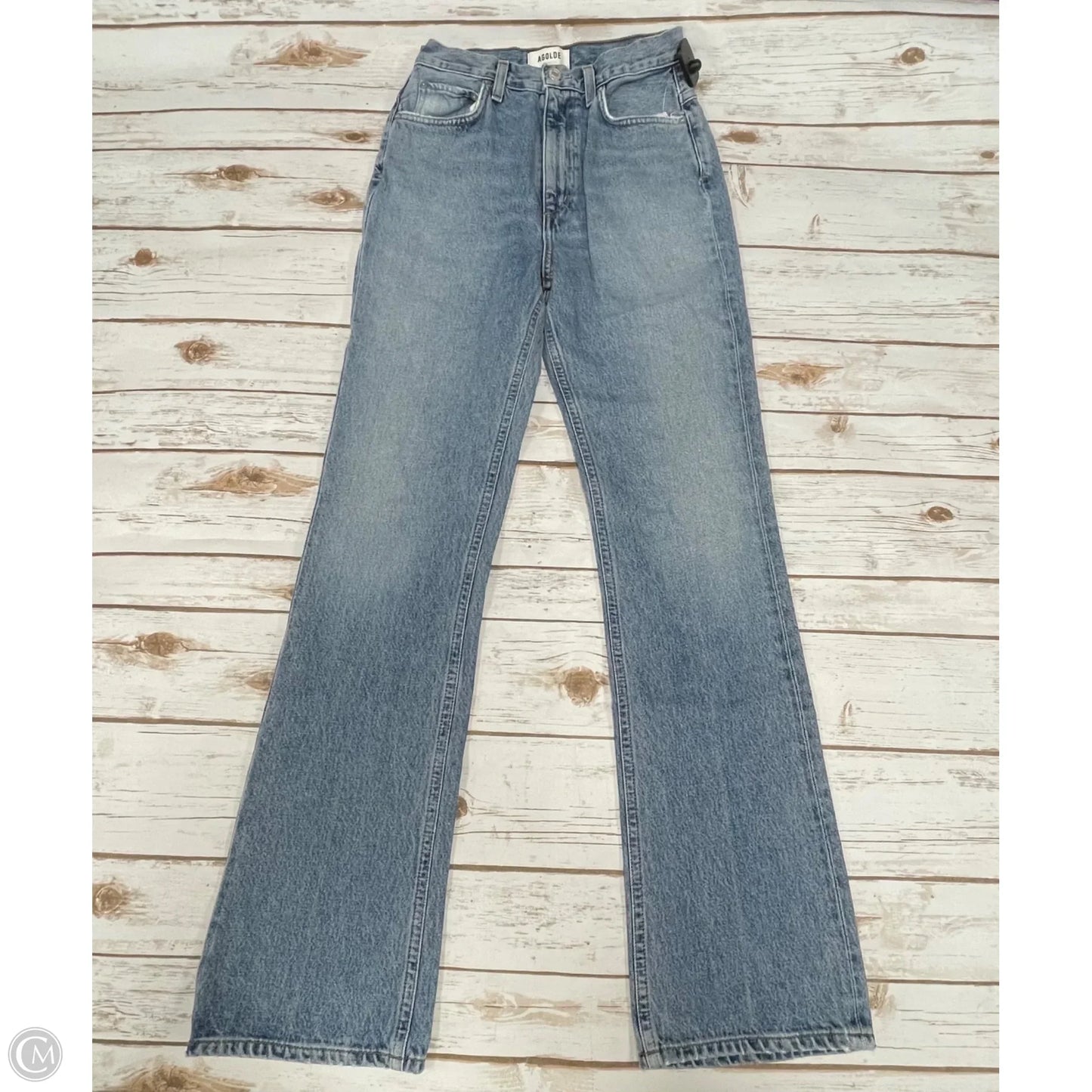 Jeans Boot Cut By Agolde In Blue Denim, Size: 0