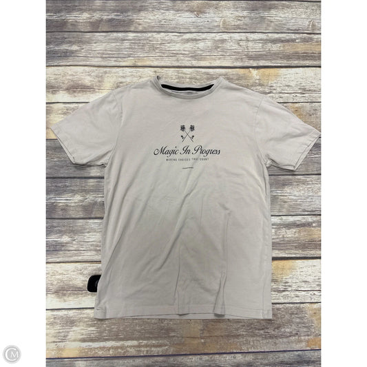 Top Short Sleeve By Cme In Tan, Size: S