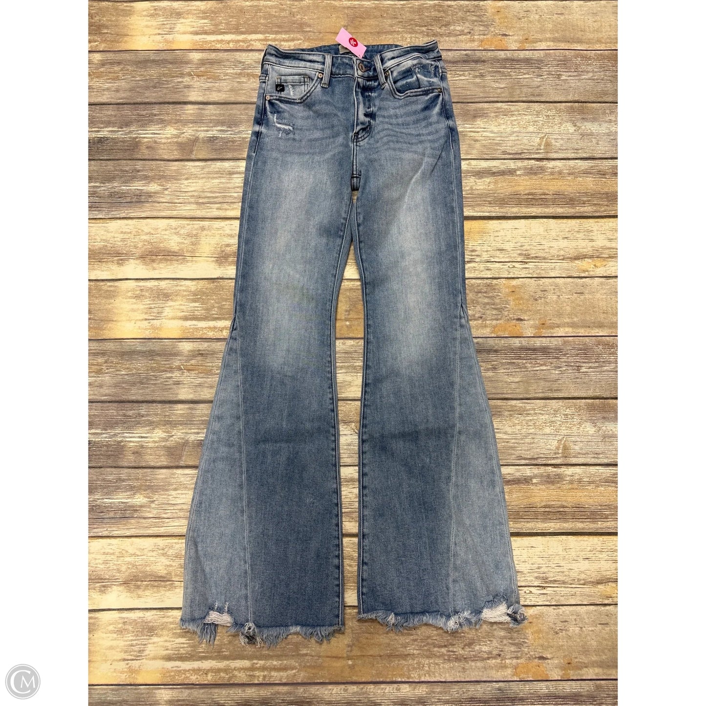 Jeans Flared By Kancan In Blue Denim, Size: 2