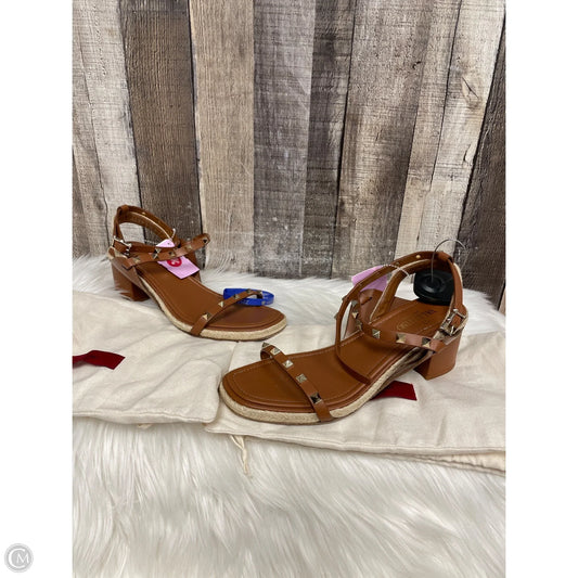 Sandals Luxury Designer By Valentino-garavani In Brown, Size: 9
