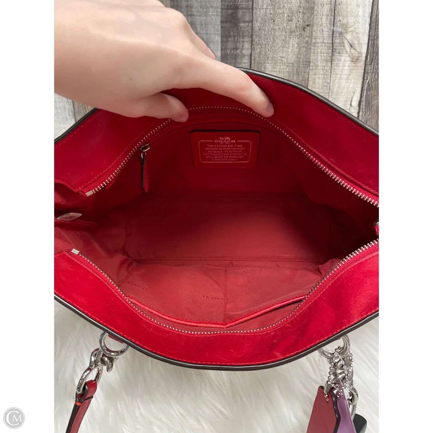 Handbag Designer By Coach, Size: Medium