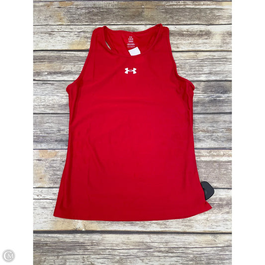 Athletic Tank Top By Under Armour In Red, Size: L