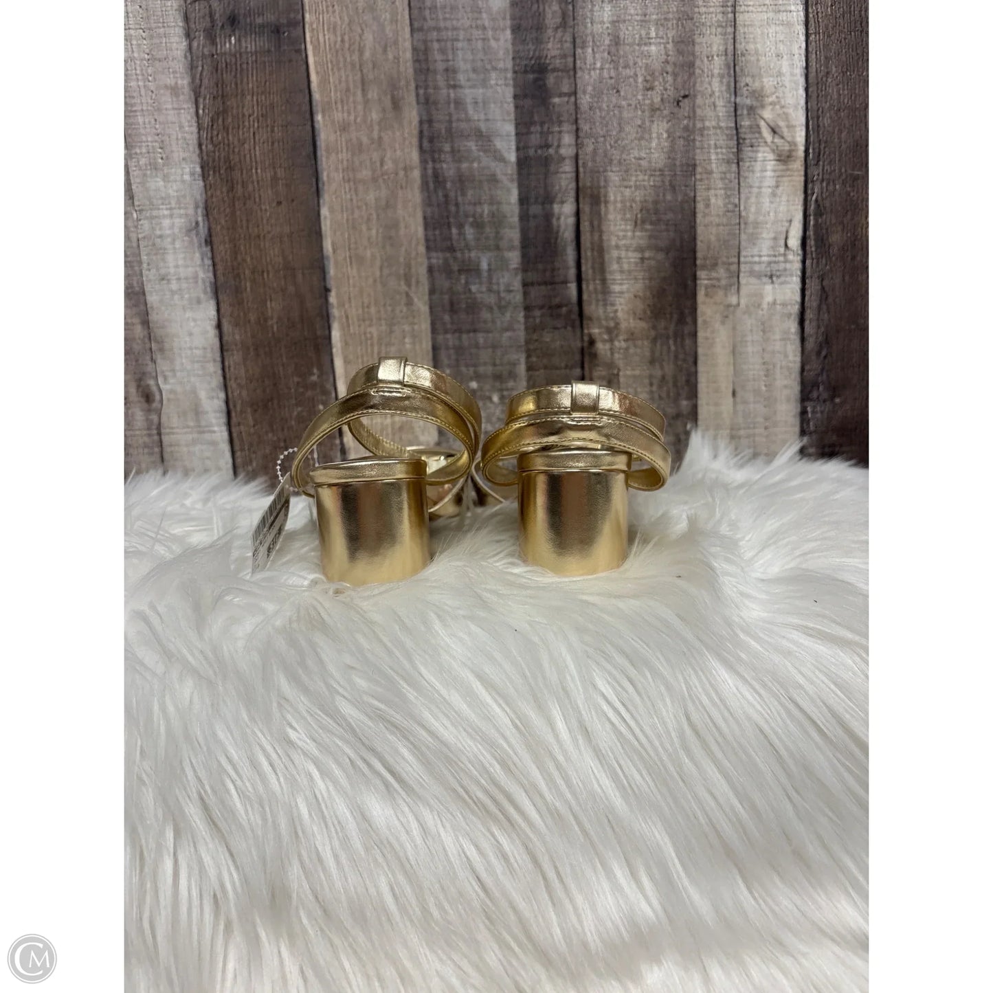 Shoes Heels Block By Lane Bryant In Gold, Size: 9