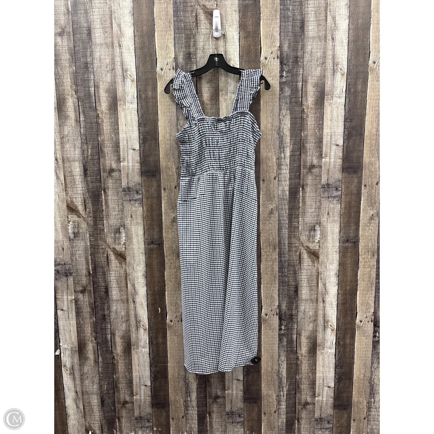 Dress Casual Midi By Old Navy In Blue & White, Size: M