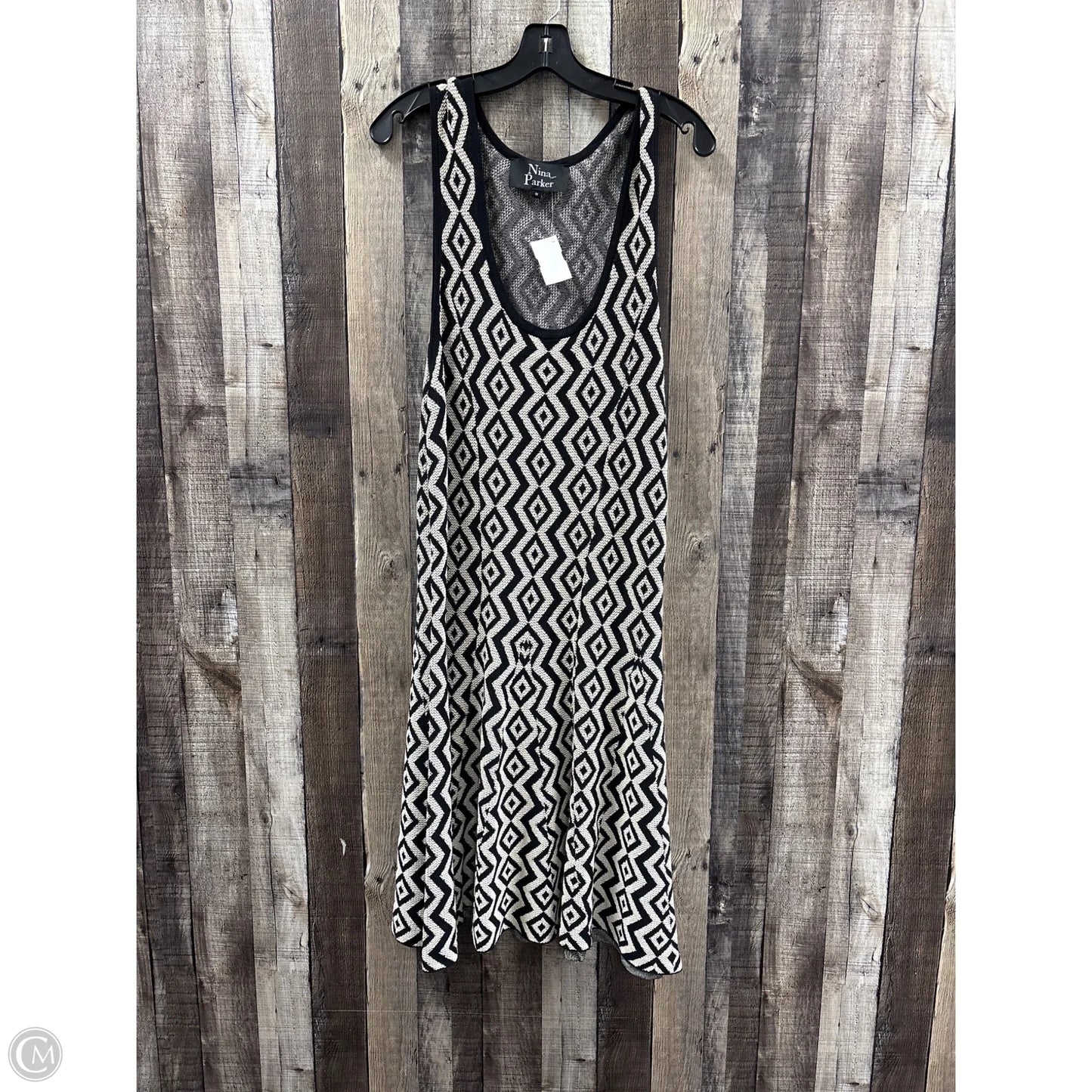 Dress Casual Midi By Cme In Black & Cream, Size: 1x