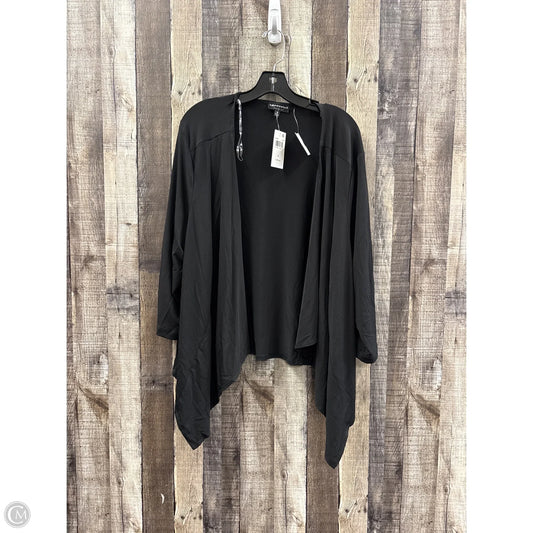 Cardigan By Connected Apparel In Black, Size: 3x
