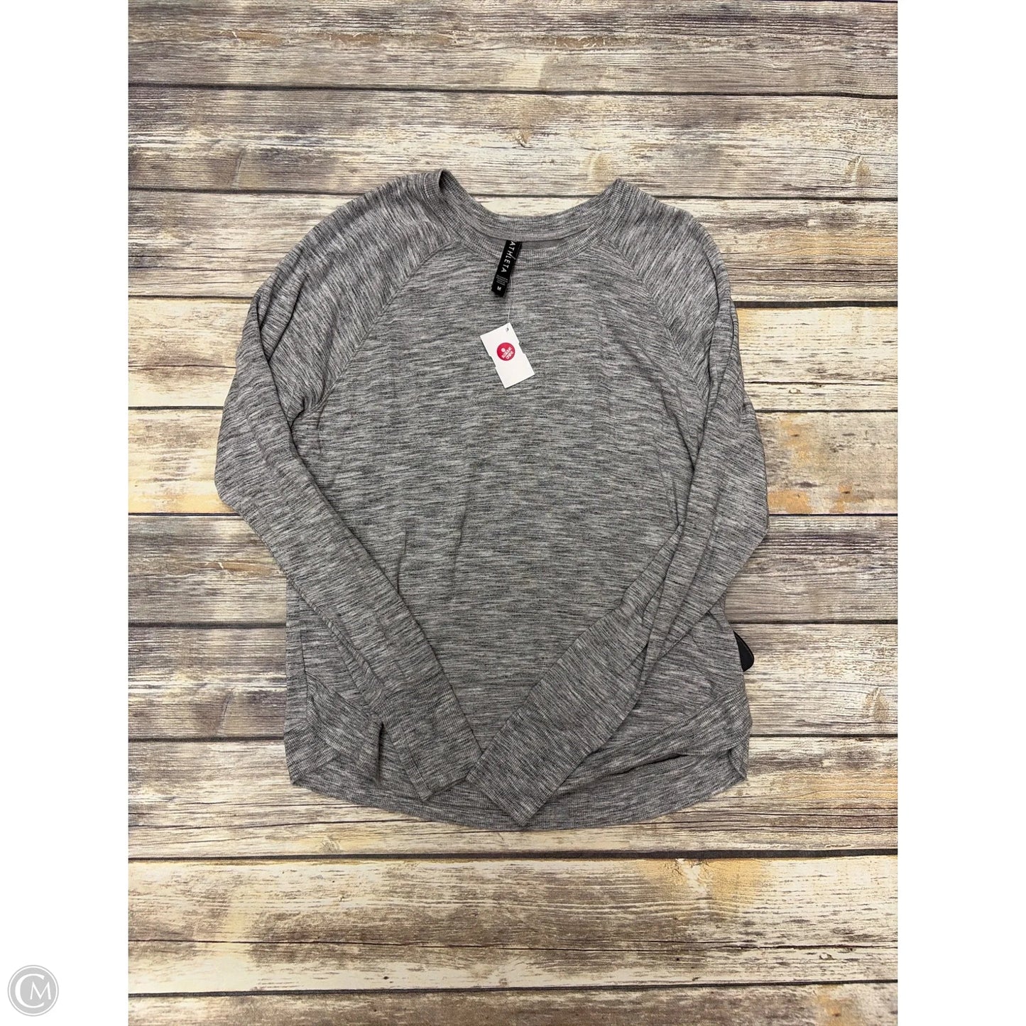 Athletic Top Long Sleeve Crewneck By Athleta In Grey, Size: M