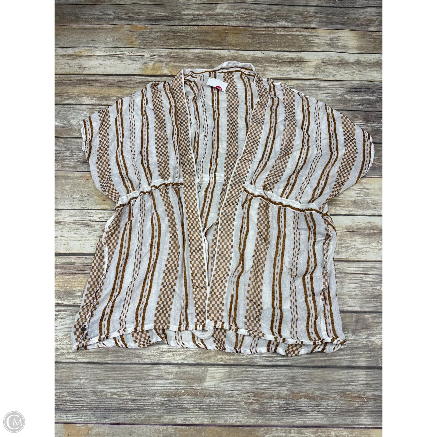 Cardigan By Sonoma In Brown & White, Size: Osfm