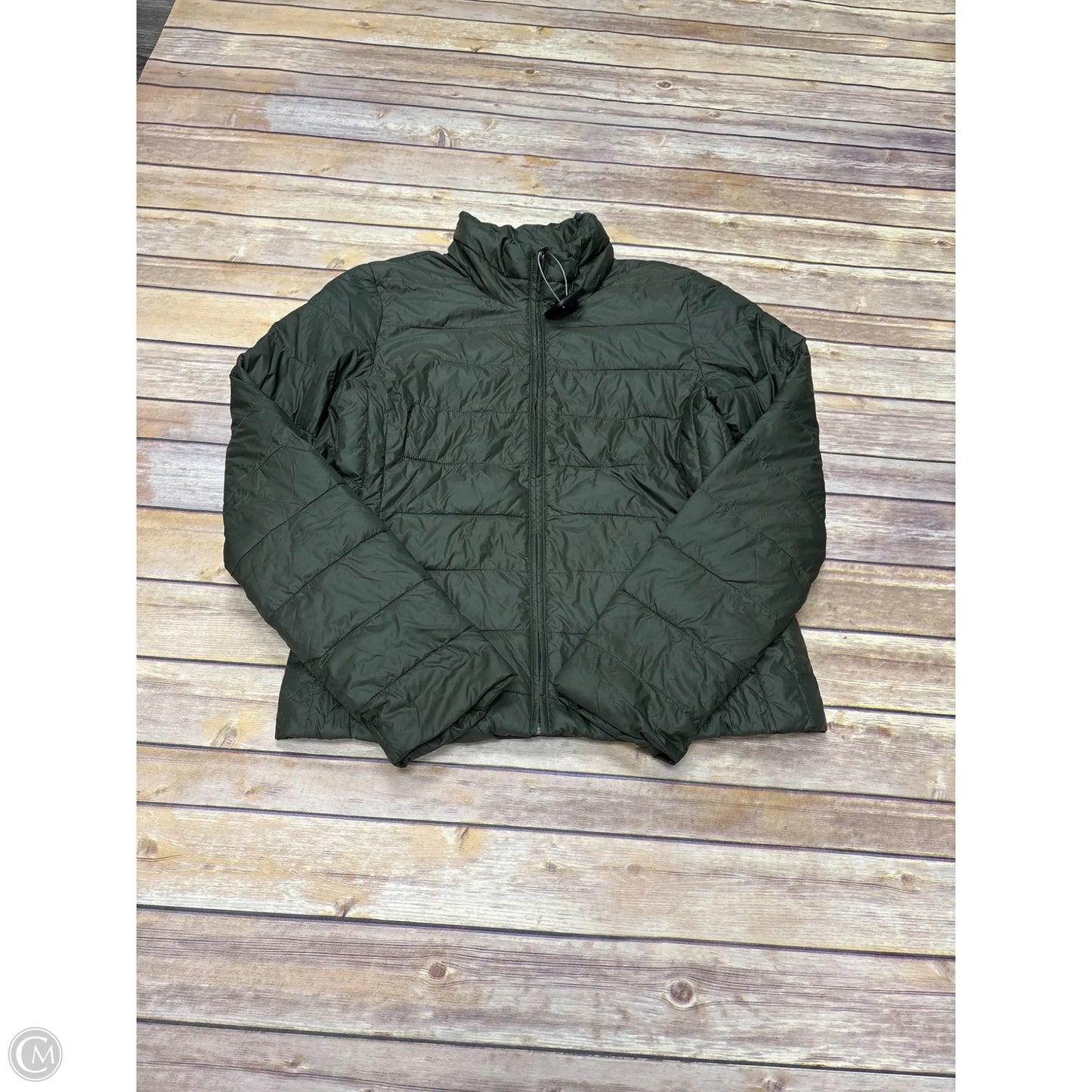 Coat Puffer & Quilted By Loft In Green, Size: Xs