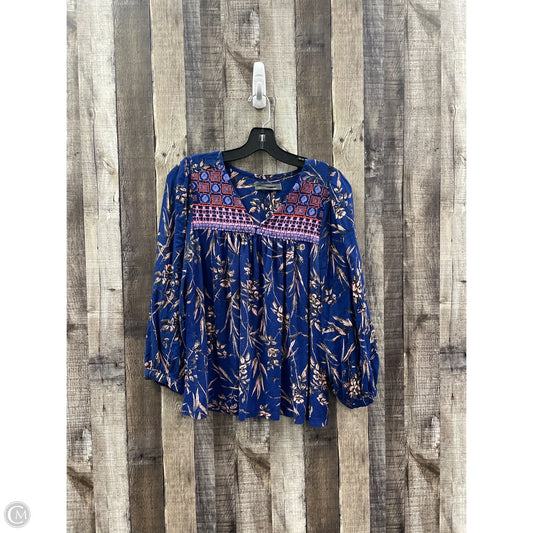 Top Long Sleeve By Anthropologie In Multi-colored, Size: S